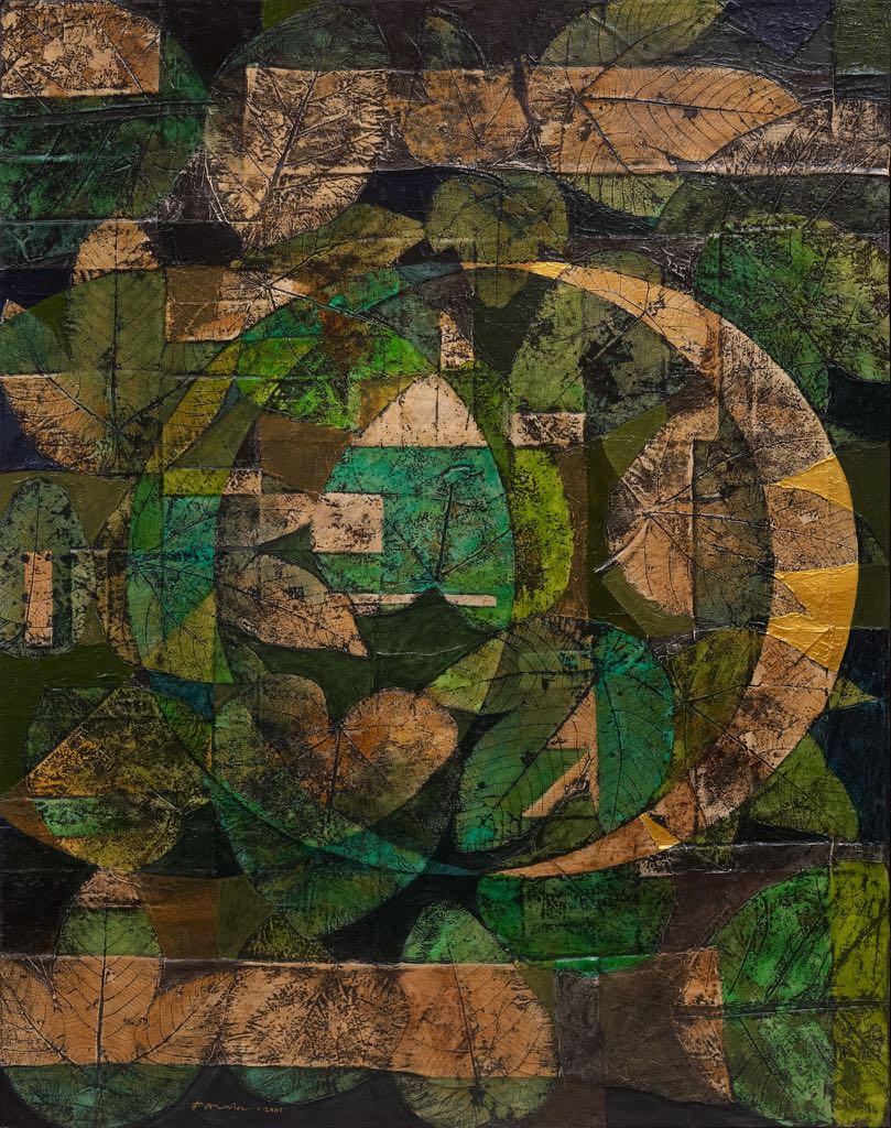  Fauzin Mustafa - Eclipse Throughout the Night, 2001, 92 x 122cm, Mixed media on canvas 