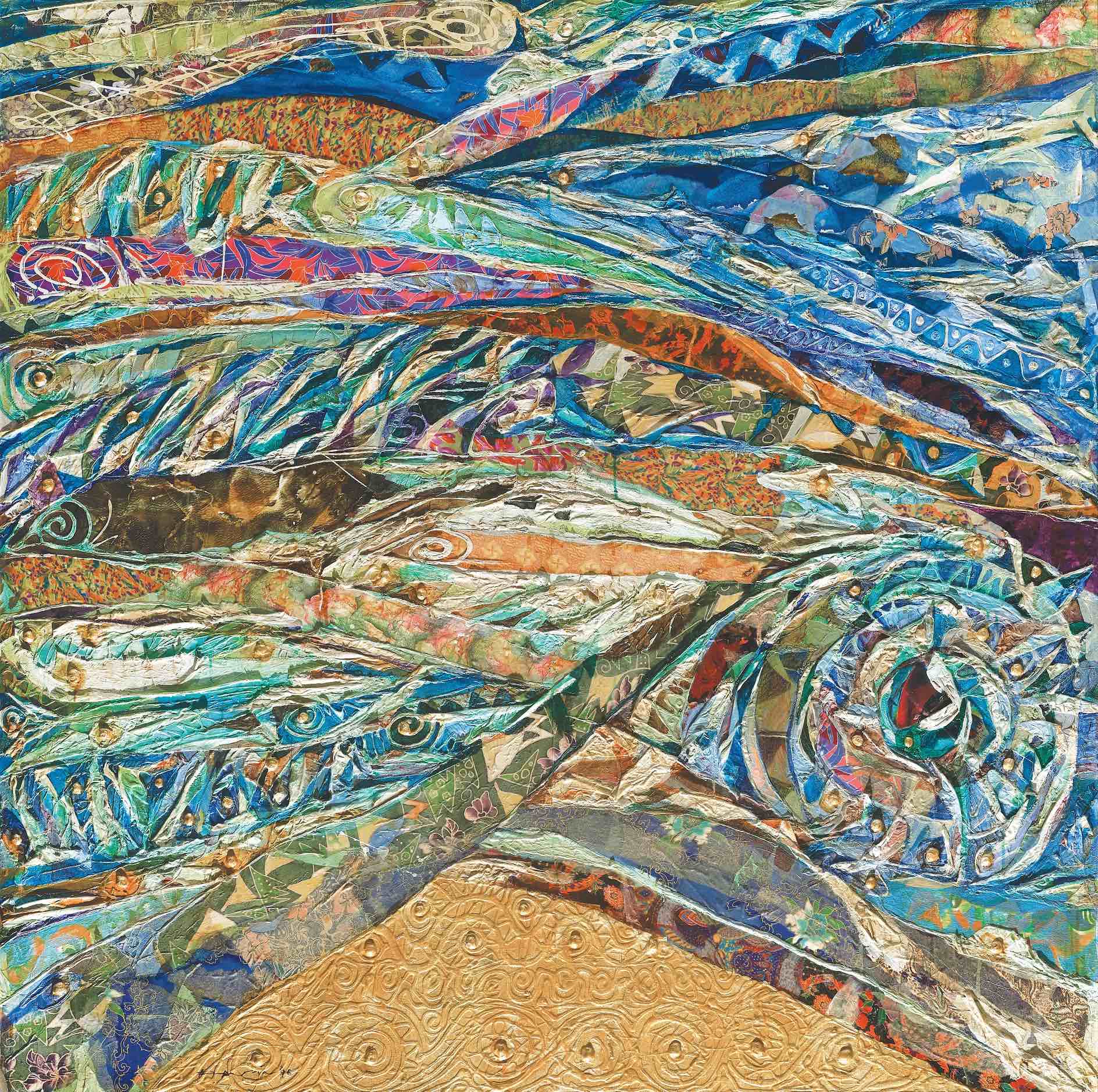  Fauzin Mustafa - untitled, 1996, 183 x 183 cm, Mixed media on canvas 