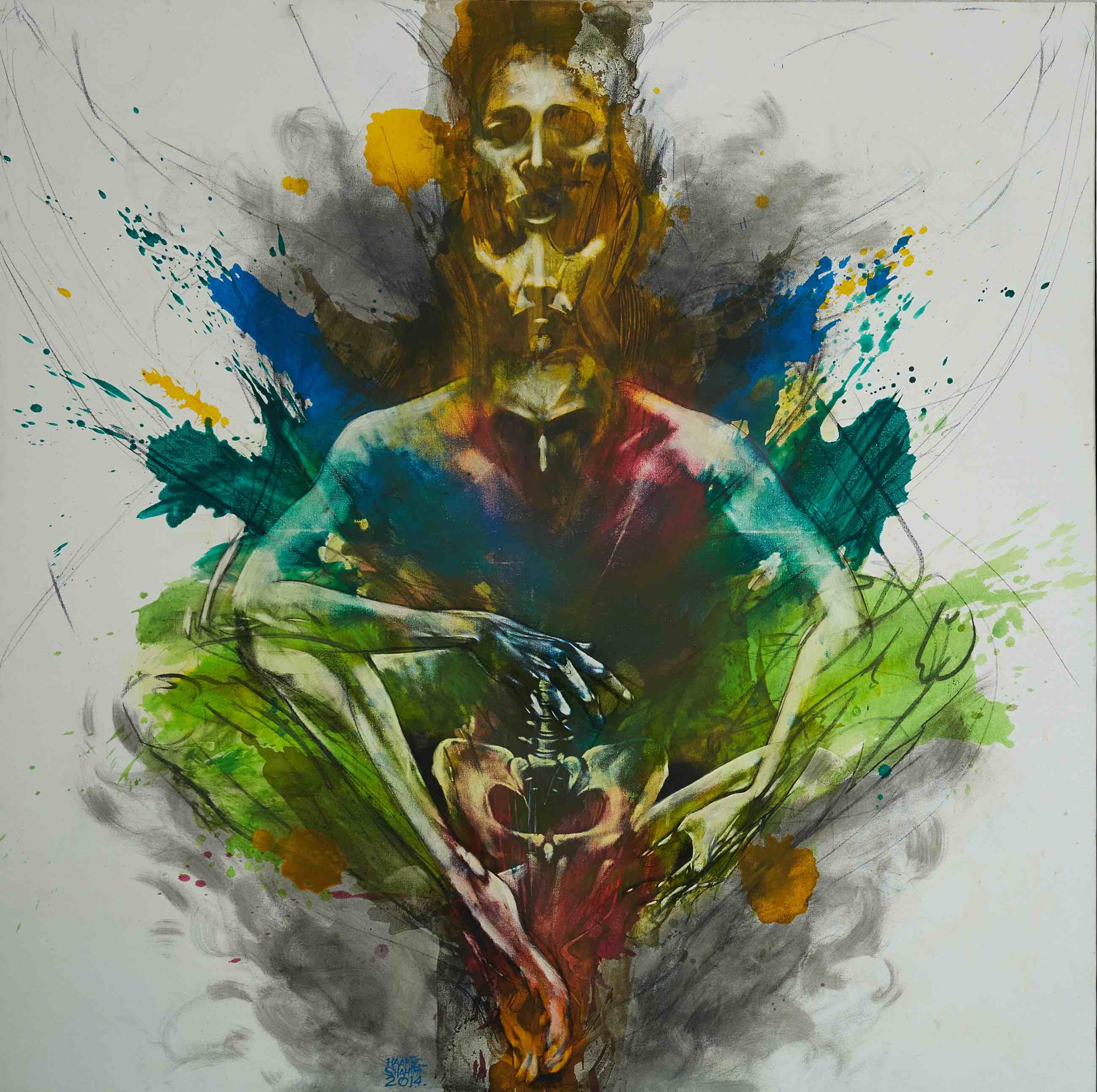  Haafiz Shahimi - Dance of the unleashed spirit 2, 2014, 153 x 153 cm, Oil on canvas 