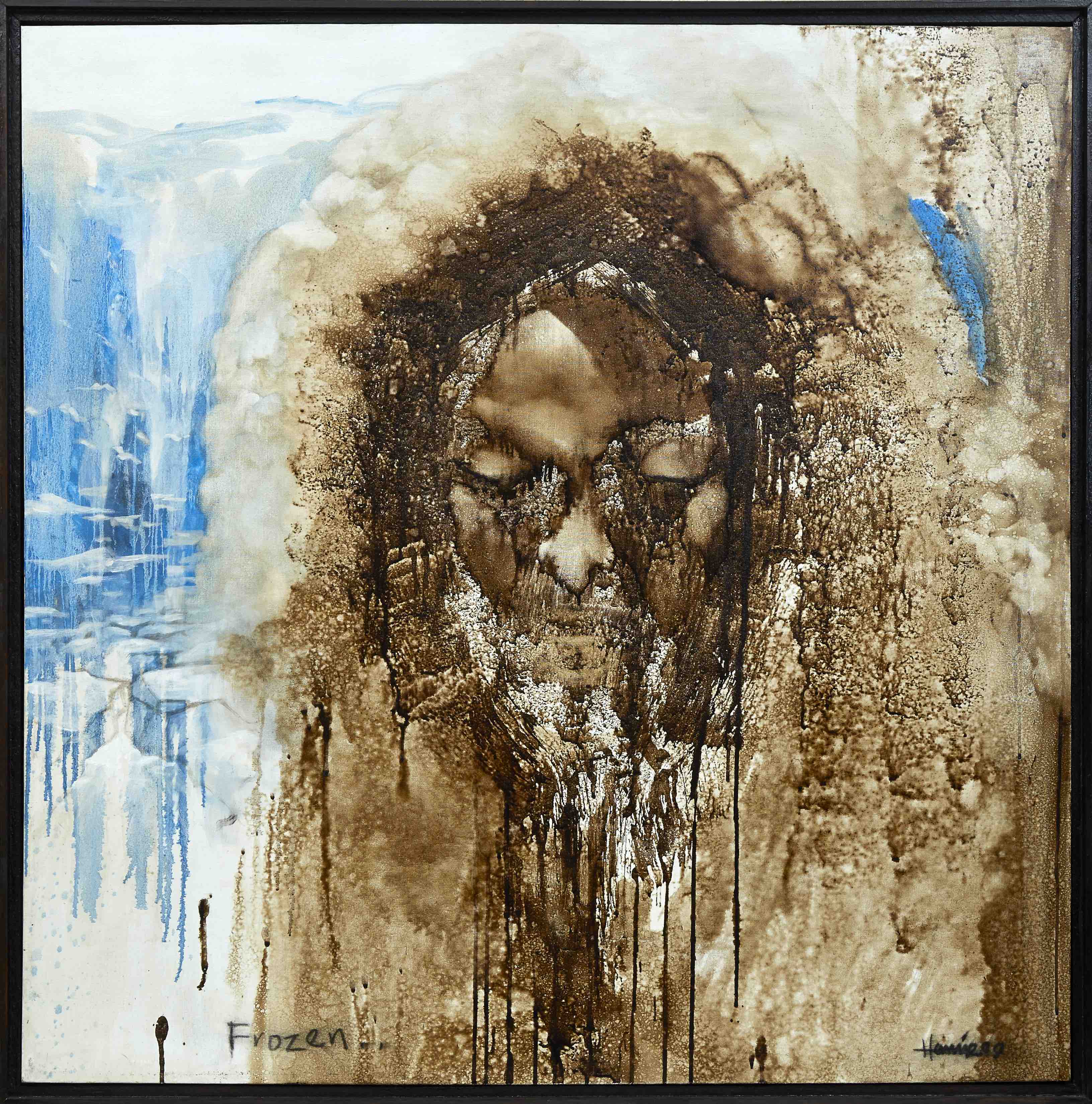  Hamir Shoib - Frozen, 2009, 122 x 122 cm, Mixed media on canvas 