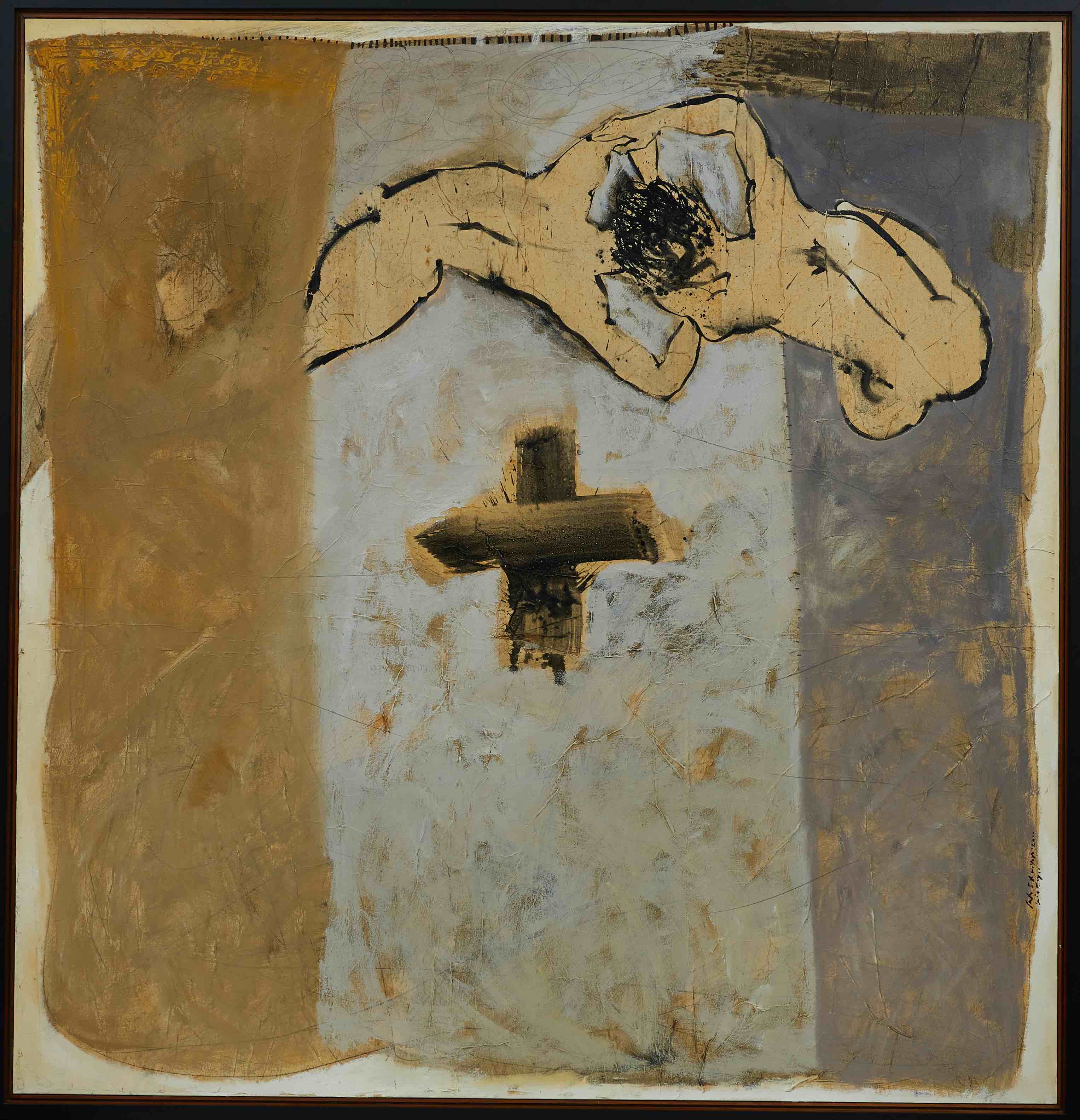  Putu Sutuwijaya - Making Love II, 2000, 140 x 145 cm, Acrylic on canvas  